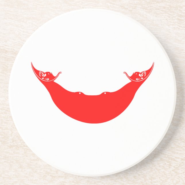 Dessous De Verre En Grès Drapeau de l'île de Pâques (Devant)