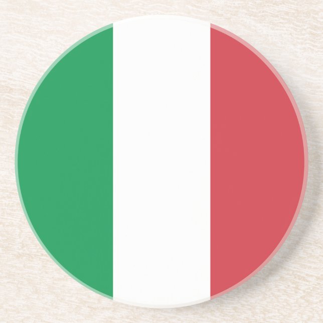 Dessous De Verre En Grès Drapeau de l'Italie (Devant)