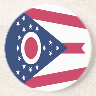 Dessous De Verre En Grès Drapeau de l'Ohio