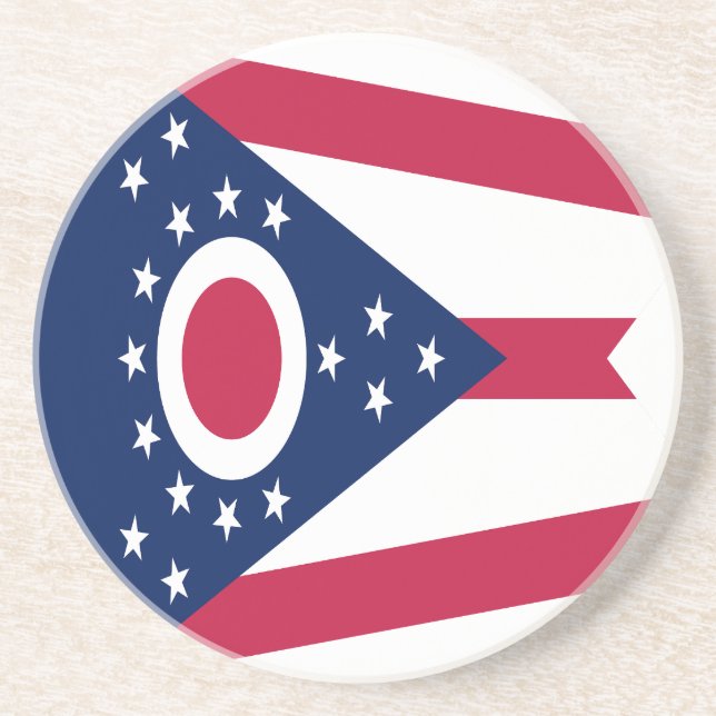 Dessous De Verre En Grès Drapeau de l'Ohio (Devant)