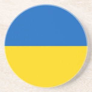 Dessous De Verre En Grès Drapeau de l'Ukraine