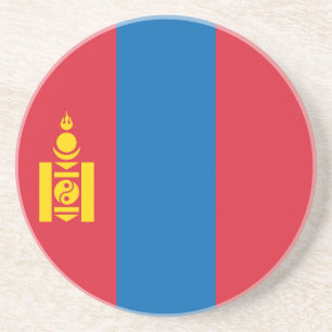 Dessous De Verre En Grès Drapeau de Mongolie