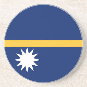 Dessous De Verre En Grès Drapeau de Nauru
