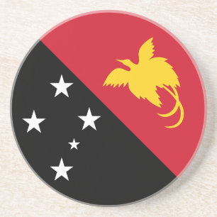 Dessous De Verre En Grès Drapeau de Papouasie-Nouvelle-Guinée