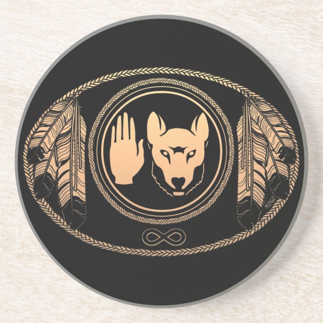 Dessous De Verre En Grès Drapeau de rébellion de fierté de nations de (Devant)