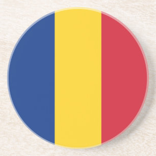 Dessous De Verre En Grès Drapeau de Roumanie