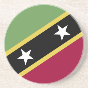 Dessous De Verre En Grès Drapeau de Saint-Kitts-et-Nevis
