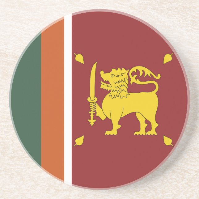 Dessous De Verre En Grès Drapeau de Sri Lanka (Devant)