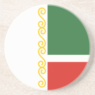 Dessous De Verre En Grès Drapeau de Tchétchénie