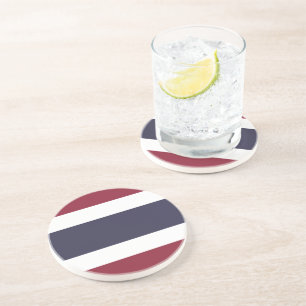 Dessous De Verre En Grès Drapeau de Thaïlande