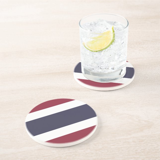 Dessous De Verre En Grès Drapeau de Thaïlande (Côté)