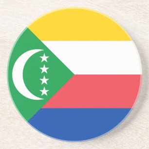 Dessous De Verre En Grès Drapeau des Comores