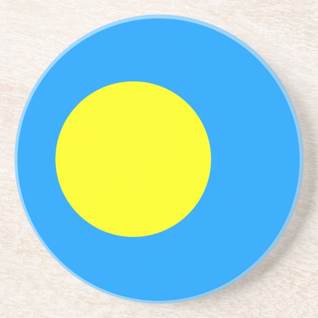 Dessous De Verre En Grès Drapeau des Palaos (Devant)