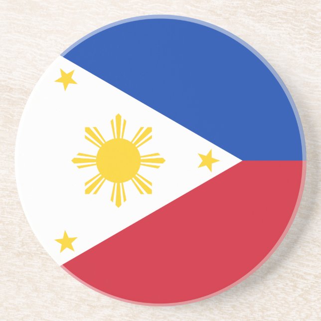Dessous De Verre En Grès Drapeau des Philippines (Devant)