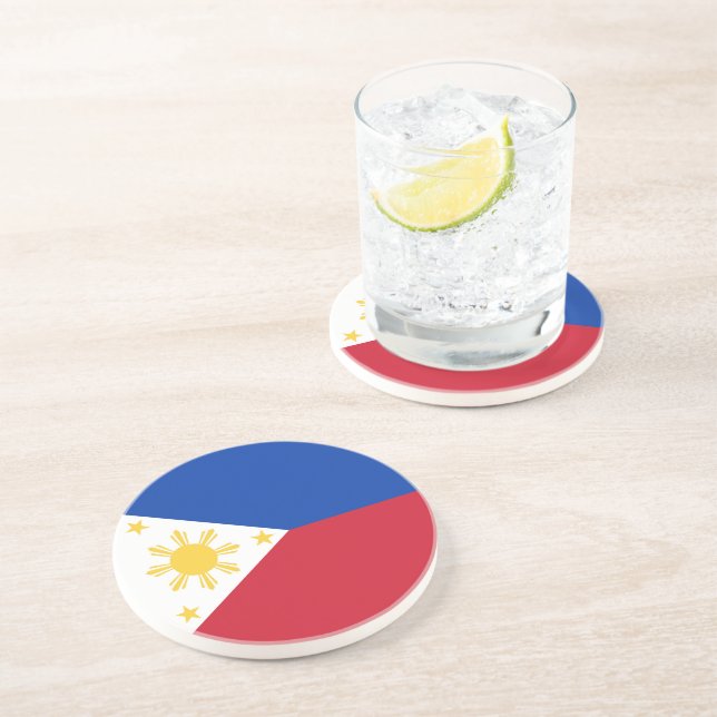 Dessous De Verre En Grès drapeau des Philippines (Côté)