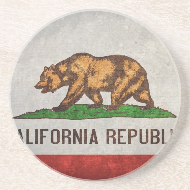 Dessous De Verre En Grès Drapeau d'État de Californie (Devant)