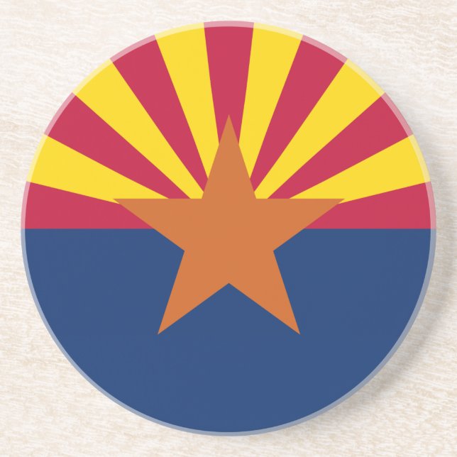 Dessous De Verre En Grès Drapeau d'État de l'Arizona (Devant)