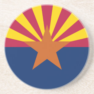 Dessous De Verre En Grès Drapeau d'État de l'Arizona