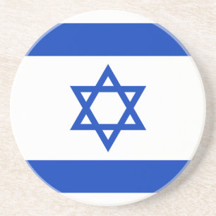 Dessous De Verre En Grès Drapeau d'Israël