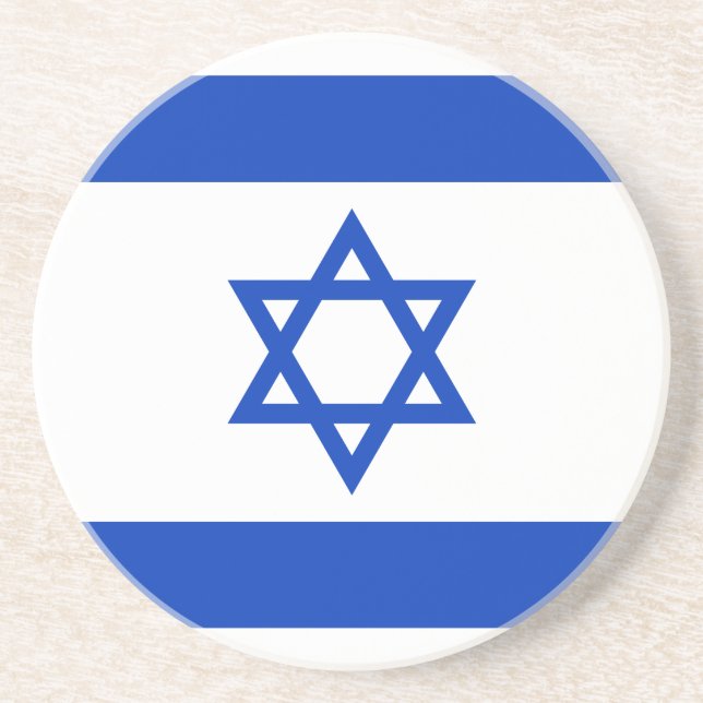 Dessous De Verre En Grès Drapeau d'Israël (Devant)