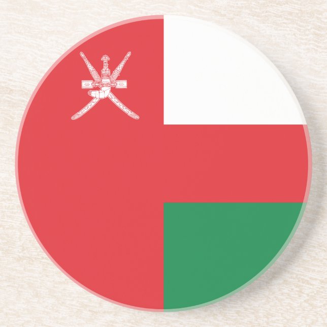 Dessous De Verre En Grès Drapeau d'Oman (Devant)