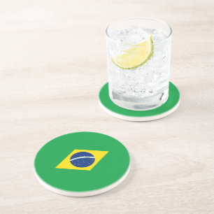 Dessous De Verre En Grès Drapeau du Brésil
