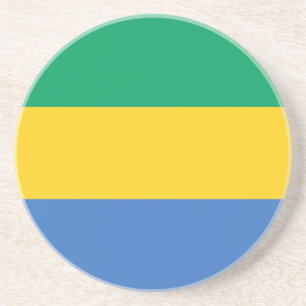 Dessous De Verre En Grès Drapeau du Gabon