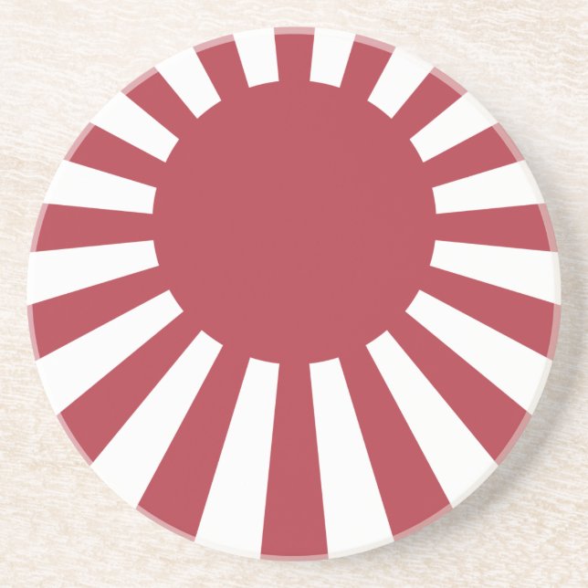 Dessous De Verre En Grès Drapeau du Japon : Soleil levant impérial d'Edo à  (Devant)