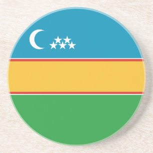 Dessous De Verre En Grès Drapeau du Karakalpakstan