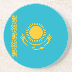 Dessous De Verre En Grès Drapeau du Kazakhstan