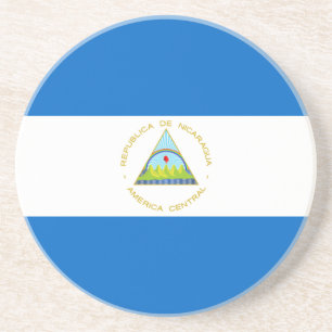 Dessous De Verre En Grès Drapeau du Nicaragua