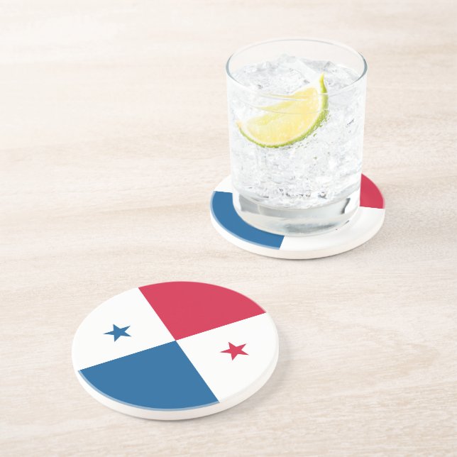 Dessous De Verre En Grès Drapeau du Panama (Côté)