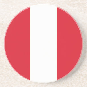 Dessous De Verre En Grès Drapeau du Pérou