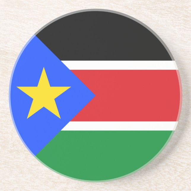 Dessous De Verre En Grès Drapeau du Soudan du Sud (Devant)