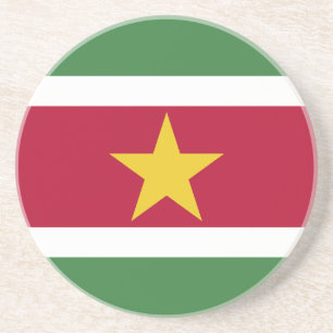 Dessous De Verre En Grès Drapeau du Suriname