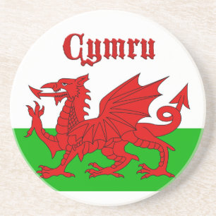 Dessous De Verre En Grès Drapeau gallois Cymru