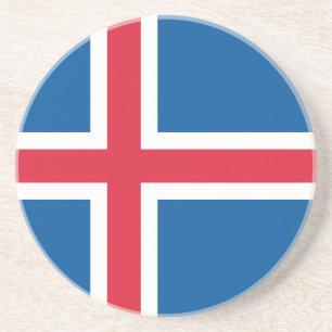 Dessous De Verre En Grès Drapeau Islande