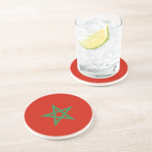 Dessous De Verre En Grès drapeau marocain