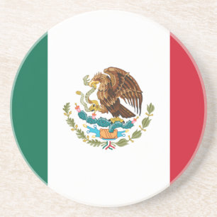 Dessous De Verre En Grès Drapeau Mexicain - Drapeau du Mexique