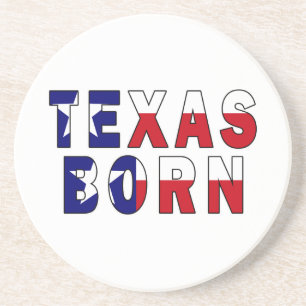 Dessous De Verre En Grès Drapeau né au Texas