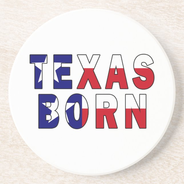 Dessous De Verre En Grès Drapeau né au Texas (Devant)
