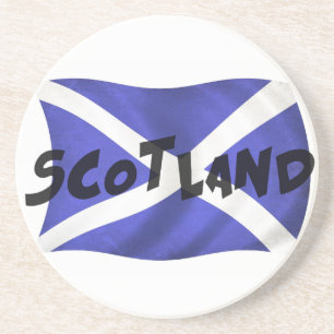 Dessous De Verre En Grès Drapeau ondoyant d'Écosse