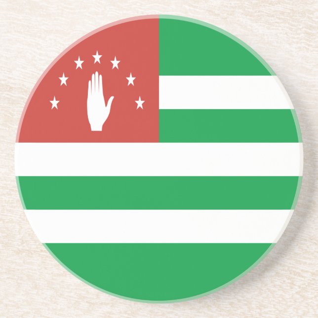 Dessous De Verre En Grès Drapeau patriotique d'Abkhazie (Devant)