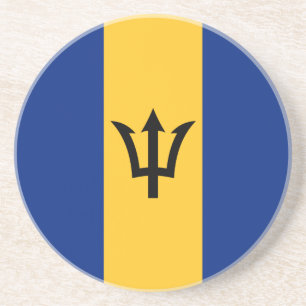 Dessous De Verre En Grès Drapeau patriotique de la Barbade