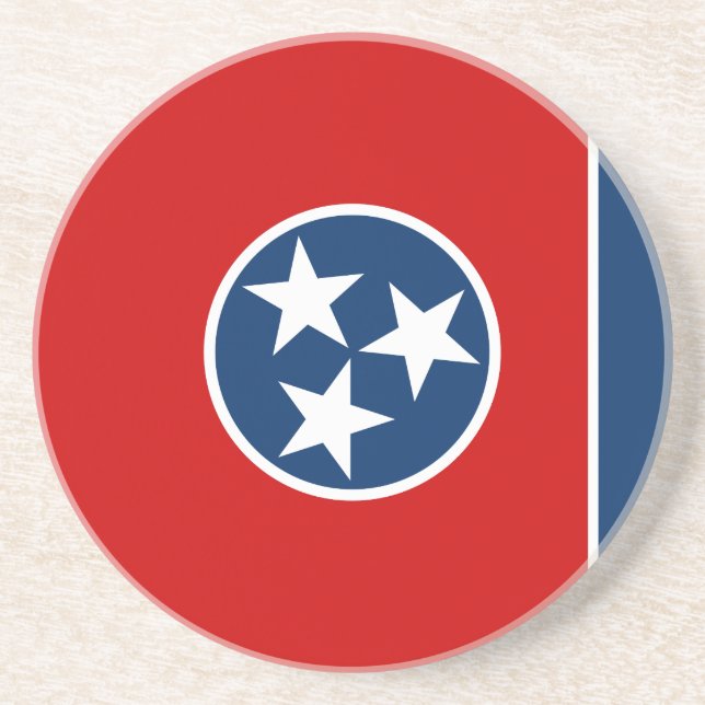Dessous De Verre En Grès Drapeau patriotique de l'État du Tennessee (Devant)
