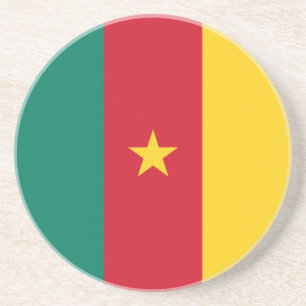 Dessous De Verre En Grès Drapeau patriotique du Cameroun