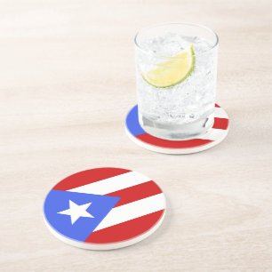 Dessous De Verre En Grès Drapeau Porto Rico