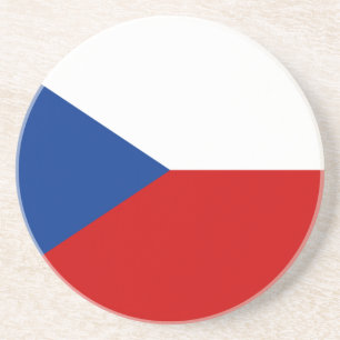 Dessous De Verre En Grès Drapeau République tchèque