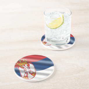 Dessous De Verre En Grès Drapeau serbe