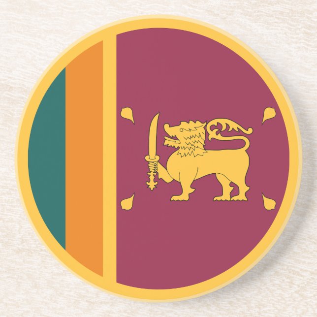 Dessous De Verre En Grès Drapeau Sri Lanka (Devant)